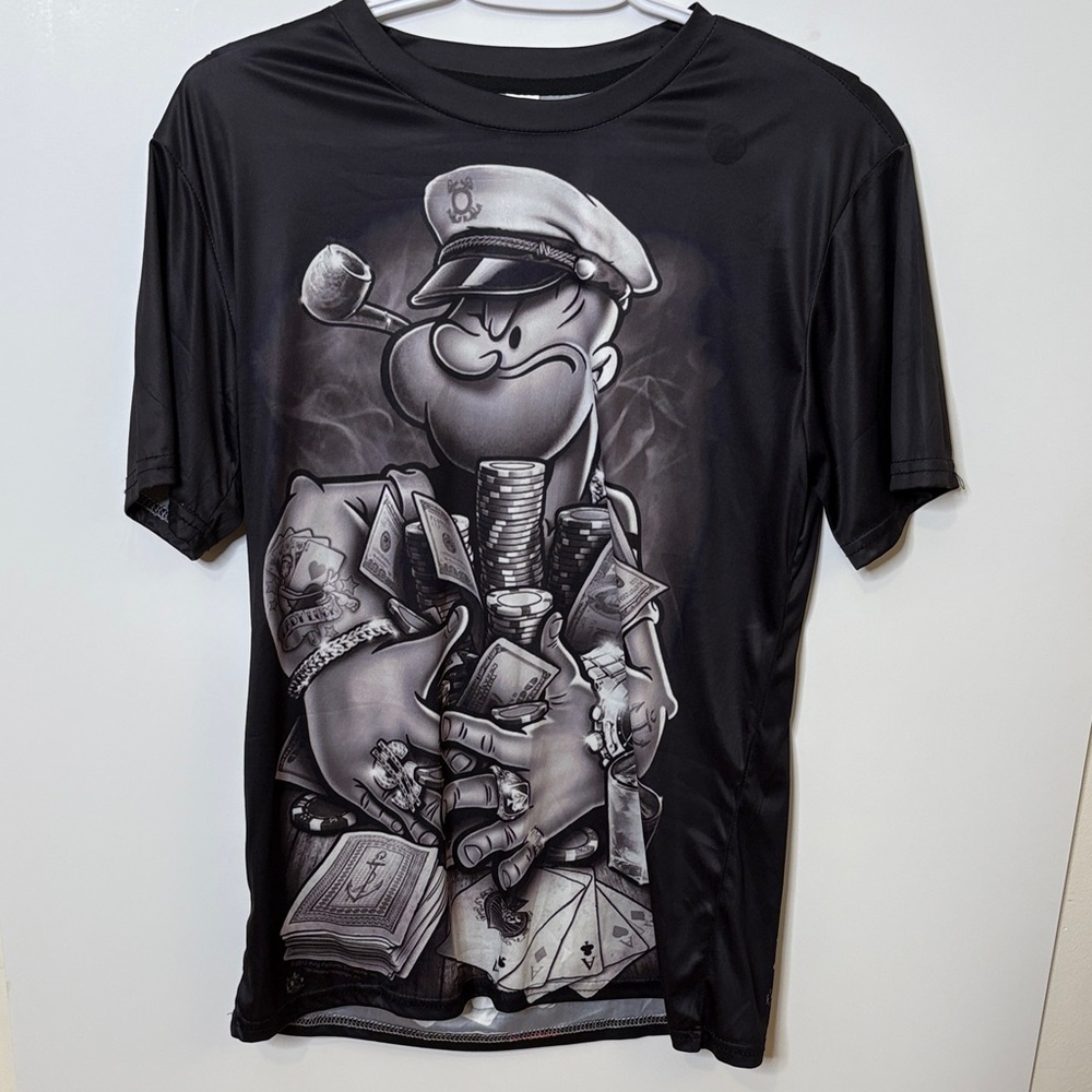 gangster Popeye Black Graphic Men’s Shirt